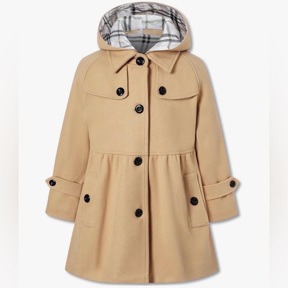 Brand New With Tags Stylish Tan Kids Pea Coat